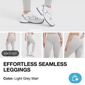 Oner Active Light Grey Marl Leggings